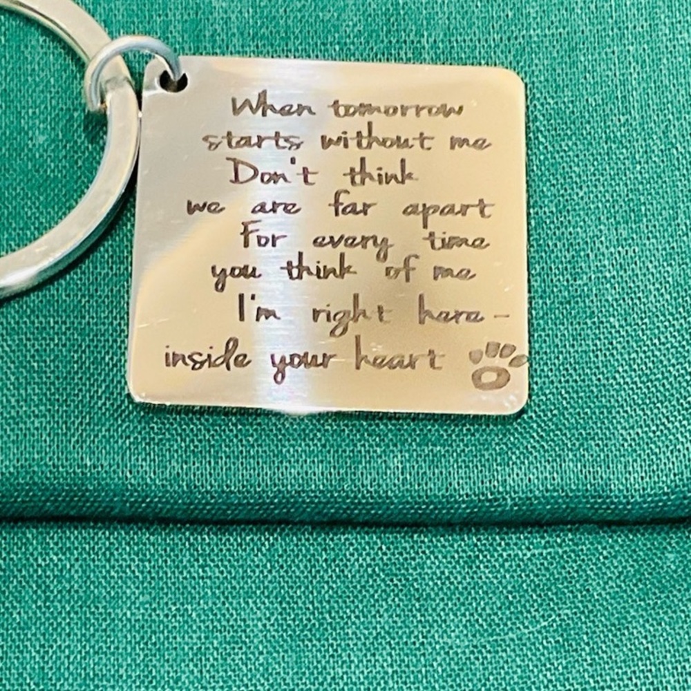Never Forgotten Doggie Angel Keychain - Picture 4 of 6